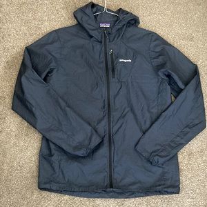 Women’s Patagonia Houdini light windbreaker jacket navy blue Medium